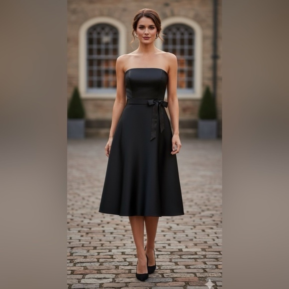 Vintage Ann Taylor Little black cocktail wedding dress size 8
